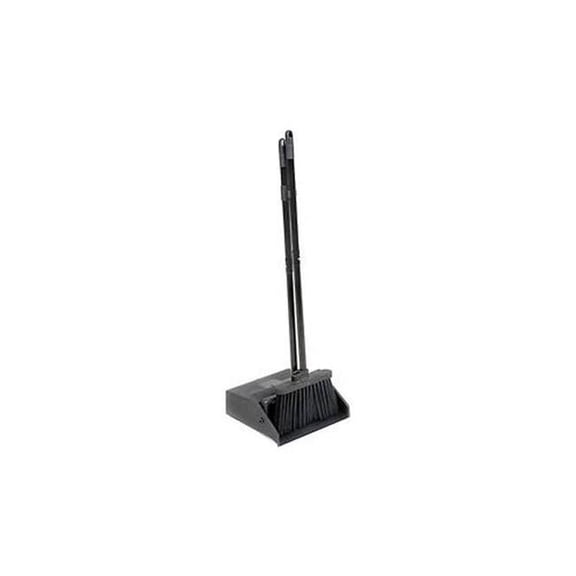 Carlisle Sanitary Maintenance 3325100 36 in. Duo-Pan Dustpan & Lobby Broom, Black