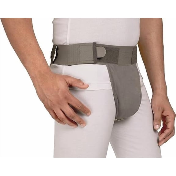 Men's Scrotal Support Brace, Adjustable Comfort Relief, Grey (XL (46-52) INCHES)
