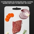 thumbnail image 3 of Cutting Board - 100% Pure Titanium Cutting Boards For Kitchen, Double Sided Titanium Cutting Mat From Japan, Cutting Edge Hygiene & Durability Mat, 9.45*5.90 In, 3 of 6
