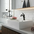thumbnail image 3 of KRAUS Elavo 18 1/2-inch Square White Porcelain Ceramic Bathroom Vessel Sink with Overflow and Arlo Faucet Combo Set with Lift Rod Drain, Oil Rubbed Bronze Finish, 3 of 7