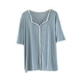 thumbnail image 2 of BSDJILFG Nightgowns for Women, Plus Size 4x Short Nightshirts Soft Sleepshirts,Summer Casual Loose Fit Sleepwear Pajama Tops Loungewear, 2 of 3