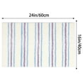 thumbnail image 6 of Unique Bargains 2 Pcs Striped Non-Slip Soft Bath Mats Absorbent Washable Bathmat Beige 16" x 24", 6 of 6