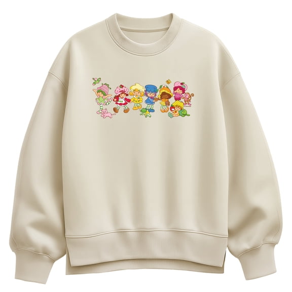 Strawberry Shortcake - Shortcake And Friends - Women's Oversized Fleece Crew Sweatshirt