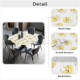 thumbnail image 7 of Round Tablecloth 40-48 inch, Fresh Lemon and Zig Zag Fabric Round Table Cloth Fitted Tablecloth with Adjustable Drawstring, Washable Table Cover for Outdoor Picnic Party Home Kitchen Coffee, 7 of 7