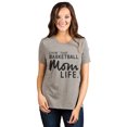 thumbnail image 2 of Thread Tank Livin' That Basketball Mom Life Women's Fashion Relaxed Crewneck T-Shirt Tee Heather Tan 2X-Large, 2 of 5