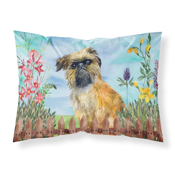 Brussels Griffon Spring Fabric Standard Pillowcase