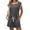 Medium Gray, variant on Ekouaer Womens Pajamas Set 2 Piece Short Sleeves PJs O Neck Tops and Drawstring Waist Shorts Soft Lounge Set