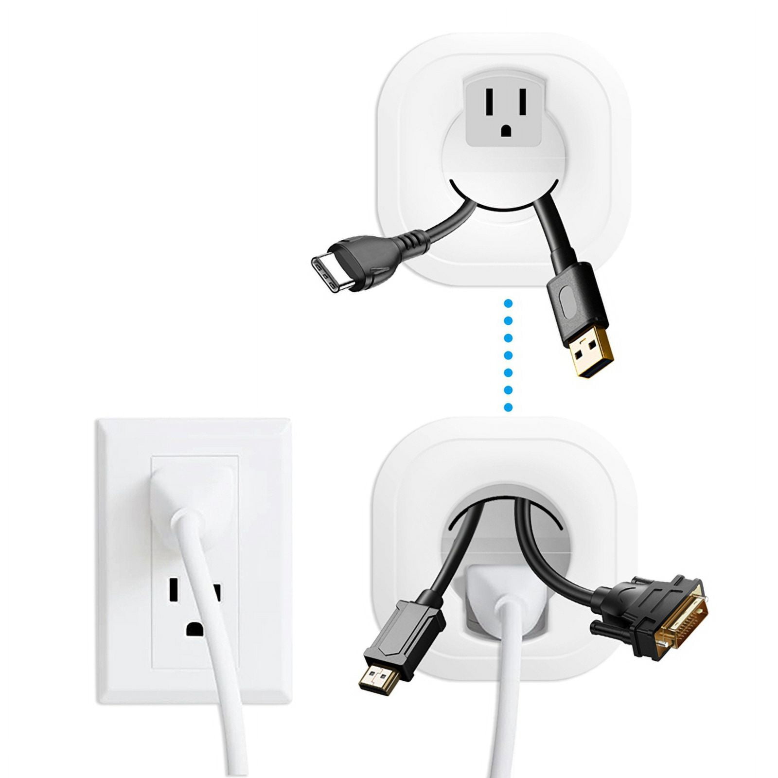 In-Wall Cable Management Kit for Hide TV Wires When Mounting TV with Hole Saw Drill Attachment for Easy Install US Plug By PULMCheerger