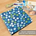 thumbnail image 4 of FORMRS 3 Ring Photo Album 4"x6" Self Adhesive Large Capacity PU Leather Cover, Blue Dots, 4 of 8