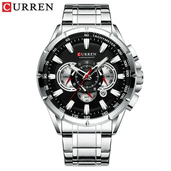 Men Watch, Band Sub-dials Microsecond Steel Band 8363 Watch Male Quartz Man Date Calendar Man Wristwatch Men Watch Watches With Stainless Calendar Indicator Waterproof Hands Men Quartz