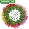 thumbnail image 4 of Flores artificiales Powbrace de seda sintética para exteriores, 14 paquetes, 4 of 7