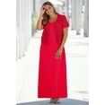 thumbnail image 5 of Jessica London Women's Plus Size V-Neck Short Sleeve Open Front Button Up Crochet Shrug, 5 of 5