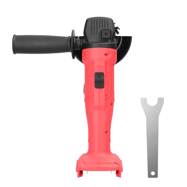 TFixol Cordless 800W Lithium-Ion Angle Grinder with Adjustable Handle, 125mm Red Model, Ideal for DIY Cutting, Polishing, and Grinding Tasks (Battery and Discs Not Included)