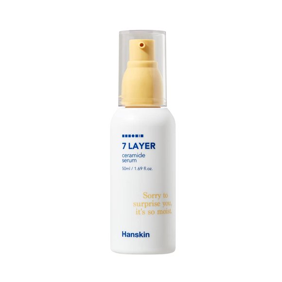 Hanskin Suero de ceramida de 7 capas Acabado ligero 1.7 fl. oz 50ml hidrata la piel seca para todo tipo de piel sensible enrojecimiento potenciando el suero en ampolla calmante