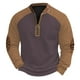 thumbnail image 2 of pstuiky camisas de manga larga para hombre, Sudadera con capucha y cuello redondo para hombre, estampado, manga larga Tops casuales para hombres l, 2 of 3