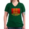 thumbnail image 1 of CafePress - Haute Normandie (Flag Women's V Neck Dark T Shirt - Women's V-Neck Dark T-Shirt, 1 of 1