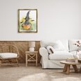 thumbnail image 2 of Stupell Industries Witch Cat on Pumpkin Holiday Painting Gold Floater Framed Art Print Wall Art, 25 x 31, 2 of 9