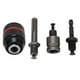 thumbnail image 1 of Portabrocas de autoajuste sin llave de 1/2 pulg., rango de sujeción de 2 a 13 mm, herramienta de cambio rápido, redondo, longitud de 58 mm, 1 of 12