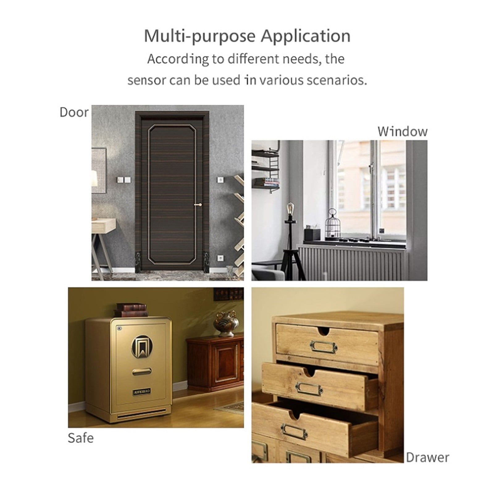 Tuya Smart Zigbee Door Sensor Door Open/Closed Detector Home Alarm Security Protection Control Via Alexa Home ,Easy Install
