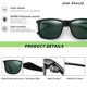 thumbnail image 3 of Gafas de Sol JIM HALO Retro Cuadradas Polarizadas UV400 56MM para Hombre, 3 of 6