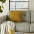 thumbnail image 4 of Mina Victory Life Styles Solid Woven Cotton Throw Pillow in Mustard Yellow, 4 of 5