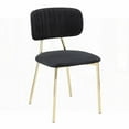 thumbnail image 3 of Gold Metal & Black Velvet Set of 2 Contemporary/Glam Dining Chairs by LumiSource, 3 of 5