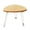 Brown, variant on Folding Coffee Table, Wooden Triangle Center Sofa Table with Steel Legs, Modern Accent Furniture, for Small Spaces, Living Room and Home Office