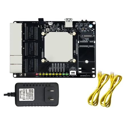 1.3G MT7981BA MT7531AE Openwrt Gigabit Router Module Kit HLK-RM20 with DDR3 256M 256M Nand Flash US Plug