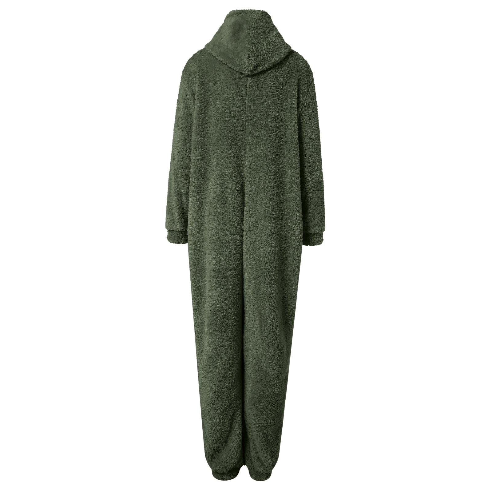 Rotm Onesie for Women Womens Plus Size Onesies Pajamas Winter Fuzzy Sherpa Adult Hooded One Piece Jumpsuit Cute Zipper Fleece Romper Sleepwear AG,L
