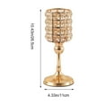 thumbnail image 3 of Xihbxyly Artículos En Oferta Candelabro de Metal de Cristal con Cuentas de Cristal, Candelabro Alto En Velas Votivas, Elegante Centro de Mesa para Decoración de Bodas y Hogar, 3 of 6