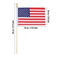 Super Tough US Stick Flag 8in X 12in Standard Wood Stick with Spear Tip