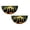 A35 C 35.4"x17.7" 2Pack, variant on 2Pcs Happy Halloween Half Circle Bunting Flag 35.4"X17.7", Fan Shape Half Fan Banner, Fade Resistant, Indoor Outdoor Porch Fence Yard Wall Garden Decor