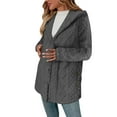 thumbnail image 4 of tarylea Plush Hoodies for Women Long Sleeve Button down Jackets Casual Comfy Winter Warm Dailywear Solid Color Tops, 4 of 8