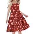 thumbnail image 3 of Piuwrlz Summer Dresses for Girls Casual Play Dresses Pleated Skirts Brown Size 9 Years, 3 of 8