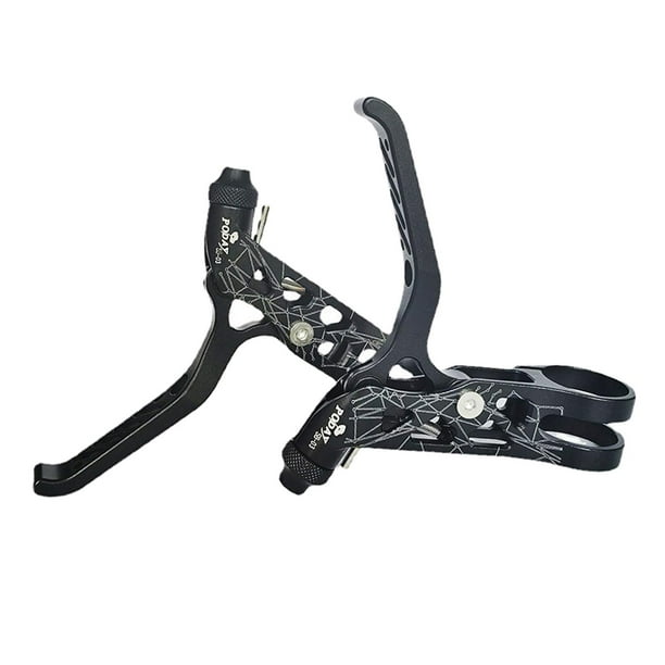 1 par de manijas de palanca de freno de bicicleta plegables Juego de palancas izquierda y derecha de freno de bicicleta, súper ligero (64 g), alta Negro Macarena Palancas de freno de bicicleta