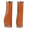 thumbnail image 1 of LOVIVER Double Locking Bike Handle Bar Grips Comfortable Handlebar Grip , Brown, 137mm, 1 of 6