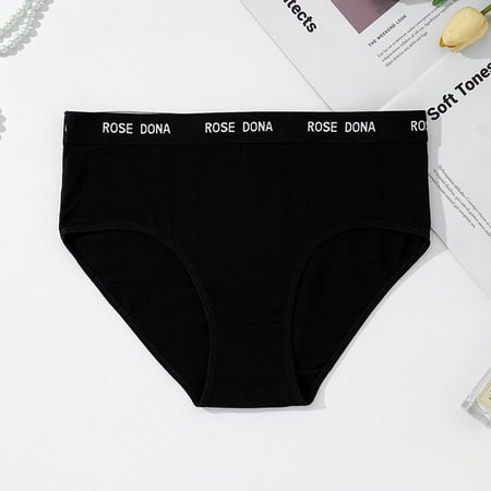 

QWZNDZGRтрусы женские Plus Size Sexy Panties Women Solid Color Breathable Underwear Letter Belt Briefs Panties Elastic Ladies Underwear