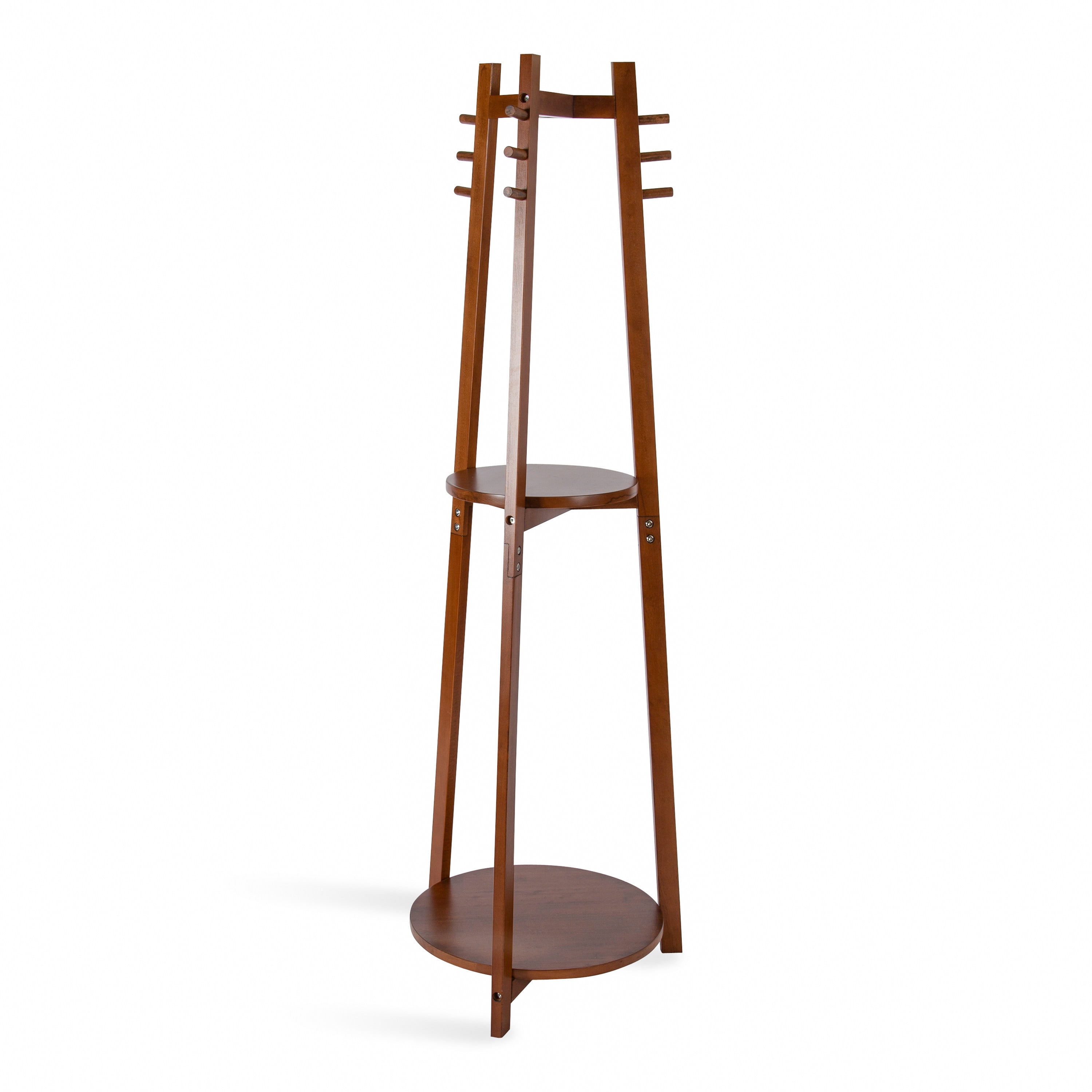 Kate and Laurel Westcoat Modern Freestanding Wood Coat Rack, 20 x 20 x