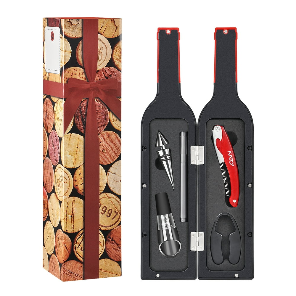 Wine Opener Accessories Gift Set 5 Pcs Wine Bottle Corkscrew