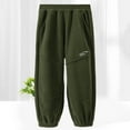 thumbnail image 2 of KPOPLK Boys' Baggy Sweatpants Straight Leg Open Bottom Casual Pants Elastic Waist Athletic Joggers Sweat Pants with Pockets(5-6 Years,F17-AG), 2 of 5