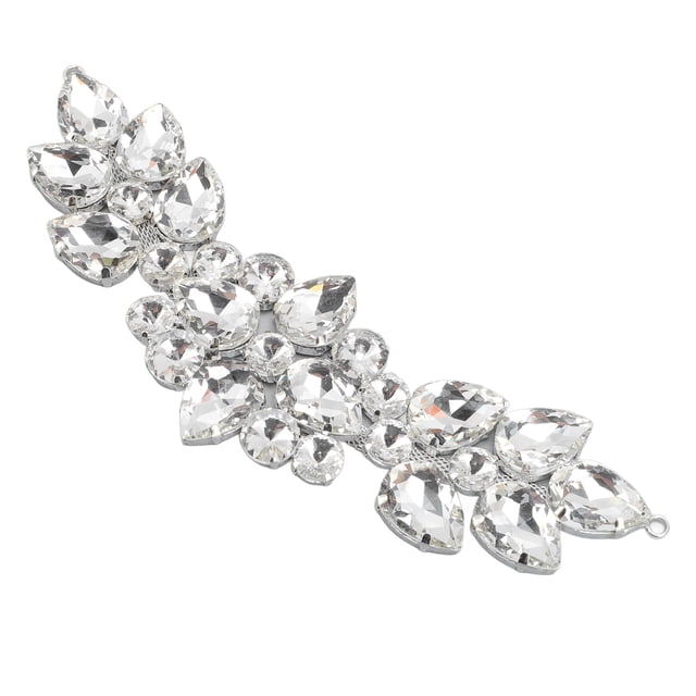 Apliques De Cristal, Hermoso Y Exquisito Aplique De Diamantes De Imitación De Cristal, Diseño En Forma De Gota, Parche De Diamantes De Imitación De Cristal De Flor Deslumbrante