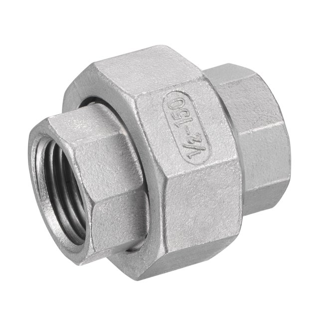 Unique Bargains Connecteur de Raccord de Tuyau Hexagonal Filetage Femelle 1/2 NPT Acier Inoxydable 304