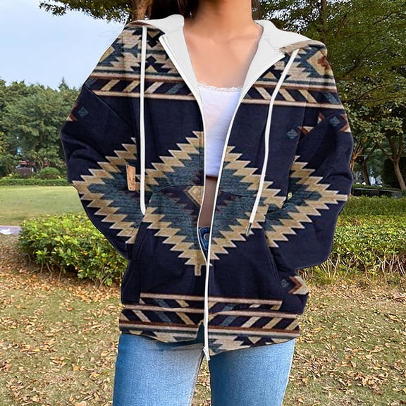 Aloohaidyvio Women's Zip up Hoodie Jackets,Women's Zip Up Hoodie Oversized Sweatshirts Long Sleeve Fall Casual Jacket with Pockets