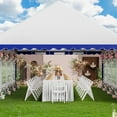thumbnail image 2 of Summit Living 16 X 20 FT Party Tent Outdoor Canopy Tent for outside party wedding tent with Sidewalls, Blue and White, 2 of 7