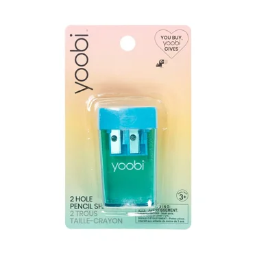 Two Hole Pencil Sharpener Aqua