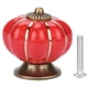 thumbnail image 1 of Tirador de manija de estilo europeo con forma de calabaza de cerámica para muebles de gabinetes de habitación (rojo), 1 of 9