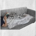thumbnail image 6 of Eat Dessert First Soft Flannel Fleece Blanket, Life is Short Food Inspired Words on Spoon Retro Chalk Board, Cozy Plush for Indoor and Outdoor Use, 50" x 70", Charcoal Grey and White, by Ambesonne, 6 of 6