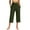 Army Green, variant on TQWQT Capri Leggings for Women High Waist Leggings Yoga Capris Straight Leg Capri Pants with Pockets Workout Tummy Control Cropped Pants White 2XL