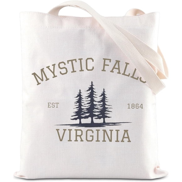 Sac Fourre-Tout Marchandise Vampire TV Spectacle pour les Amateurs de TVD et les Amateurs de Vampires - Mystic Falls Virginia Est 01864 Cadeau pour les Fans