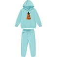 thumbnail image 4 of MKOSPLRT Girls 2 Piece Halloween Outfits Hoodie Sweatsuit Sets 2-13Y Oversized Sweatshirt and Baggy Fall Sweatpant Pumpkin Tracksuits with Pockets, 4 of 5